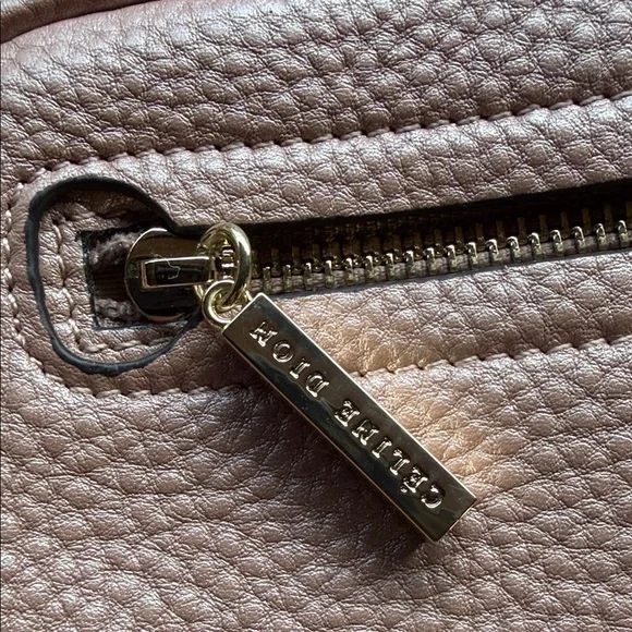 Céline Dion Collection Pebbled Leather Crossbody Bag in Blush Taupe - Picture 5 of 14